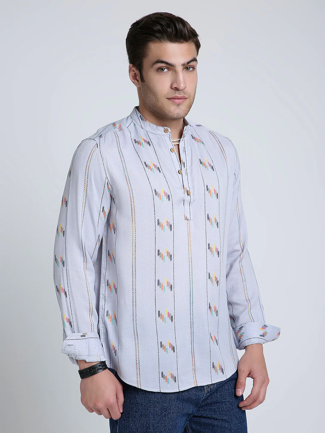 Grey Canvas Threadplay Kurta - Image 5