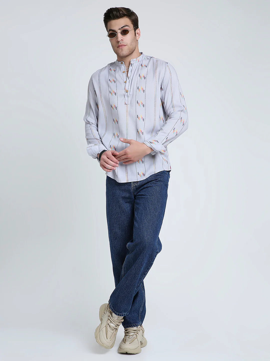 Grey Canvas Threadplay Kurta - Image 7