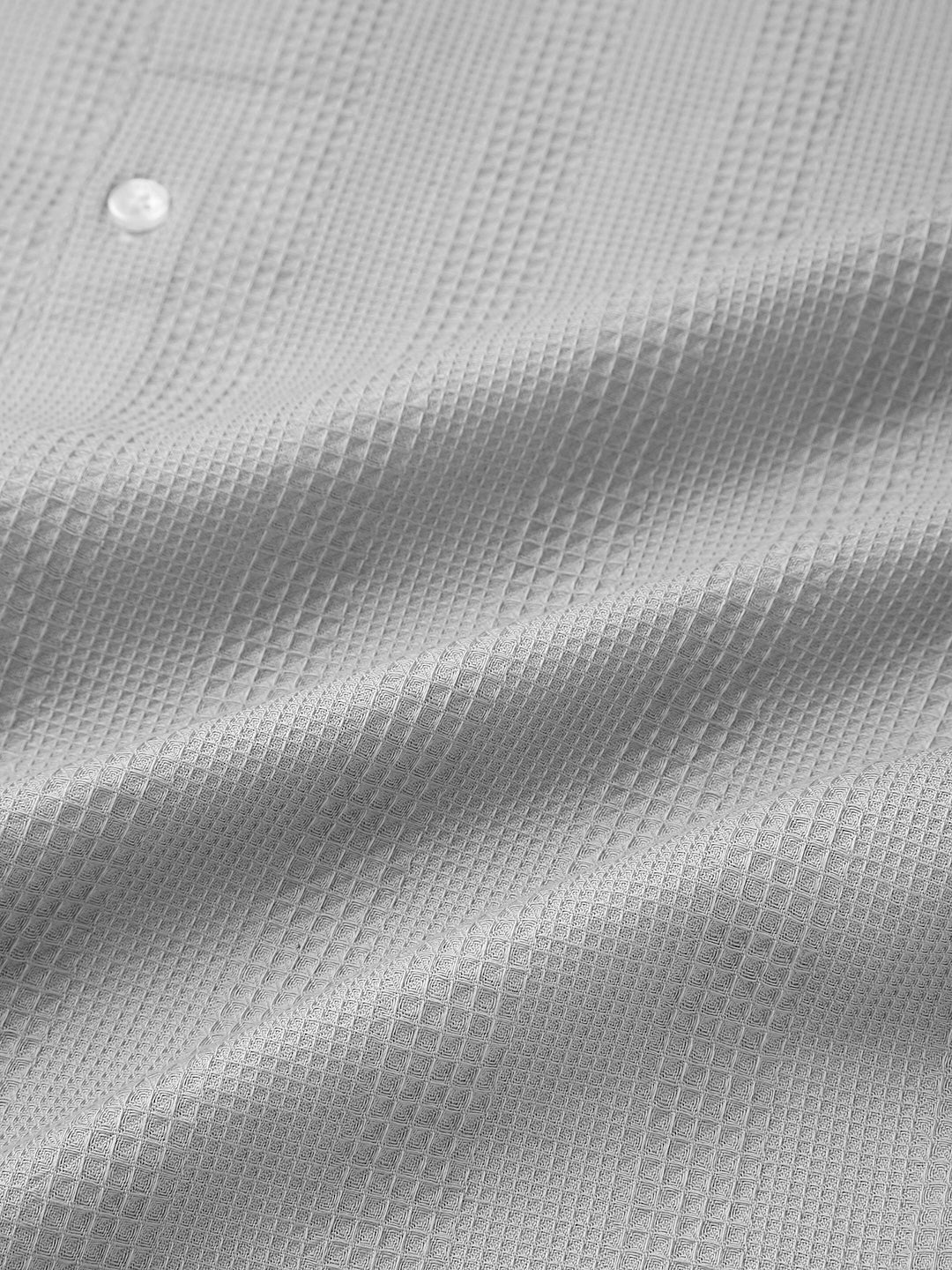 Grey Haze Waffle Grid Weave Shirt - Image 3