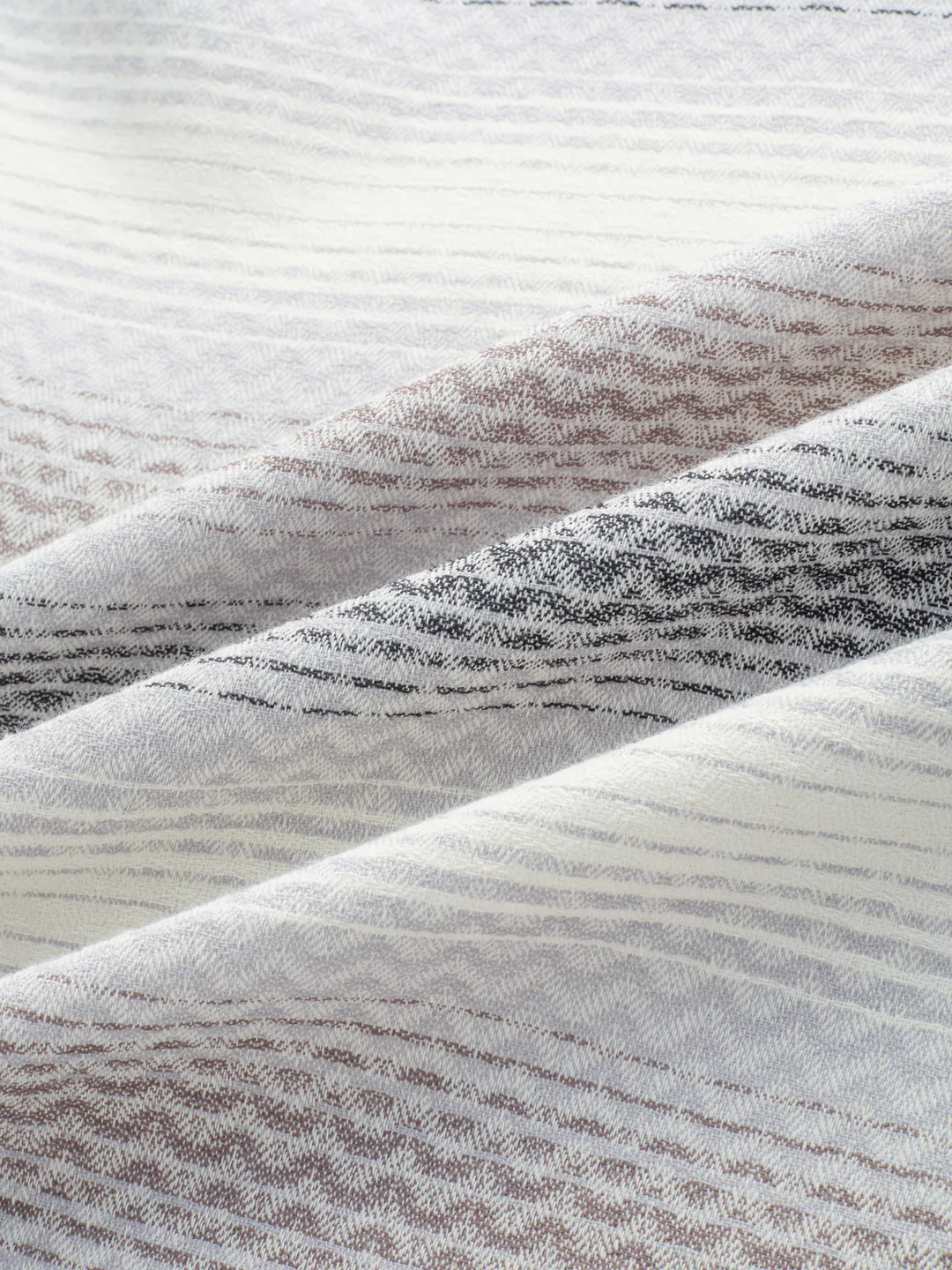 Grey Jacquard Wave Pattern Striped Shirt - Image 3