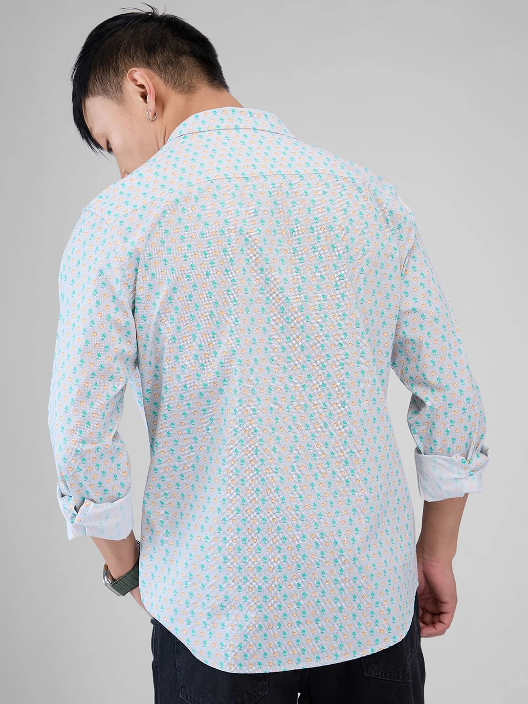Grey Printed Shirt - Image 7