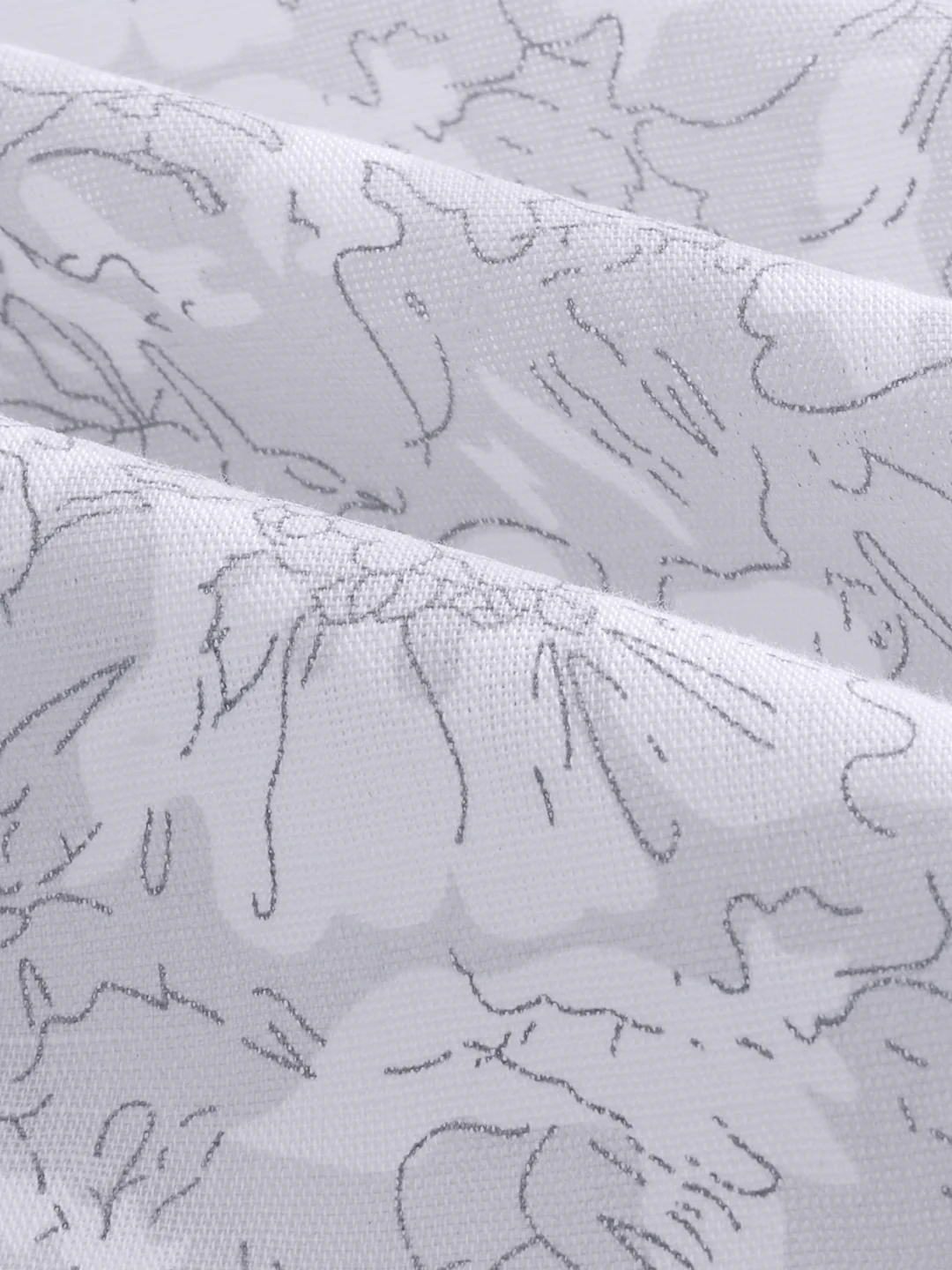 Grey Sketch Botanical Art Shirt - Image 8
