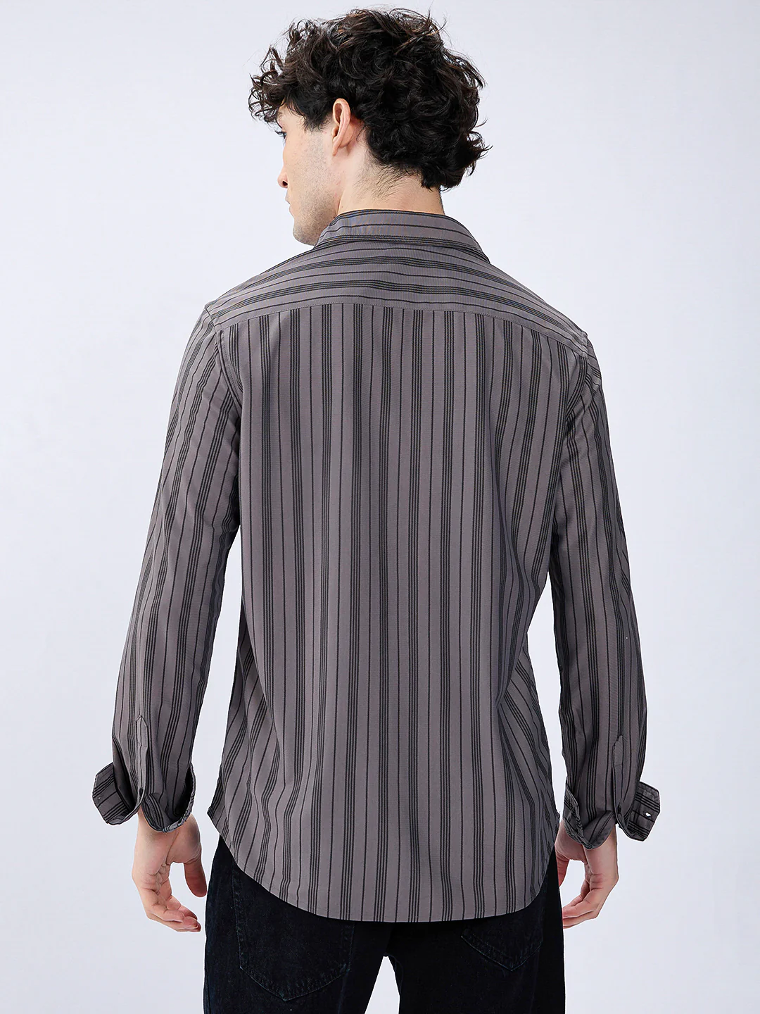 Grey Striped Shirt - Image 6