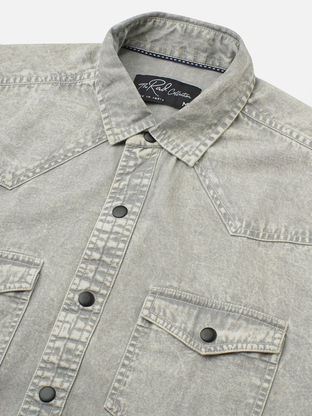 Greystone Acid Wash Double Pocket Shirt - Image 3