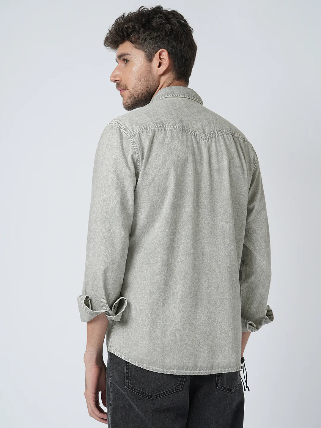 Greystone Acid Wash Double Pocket Shirt - Image 6