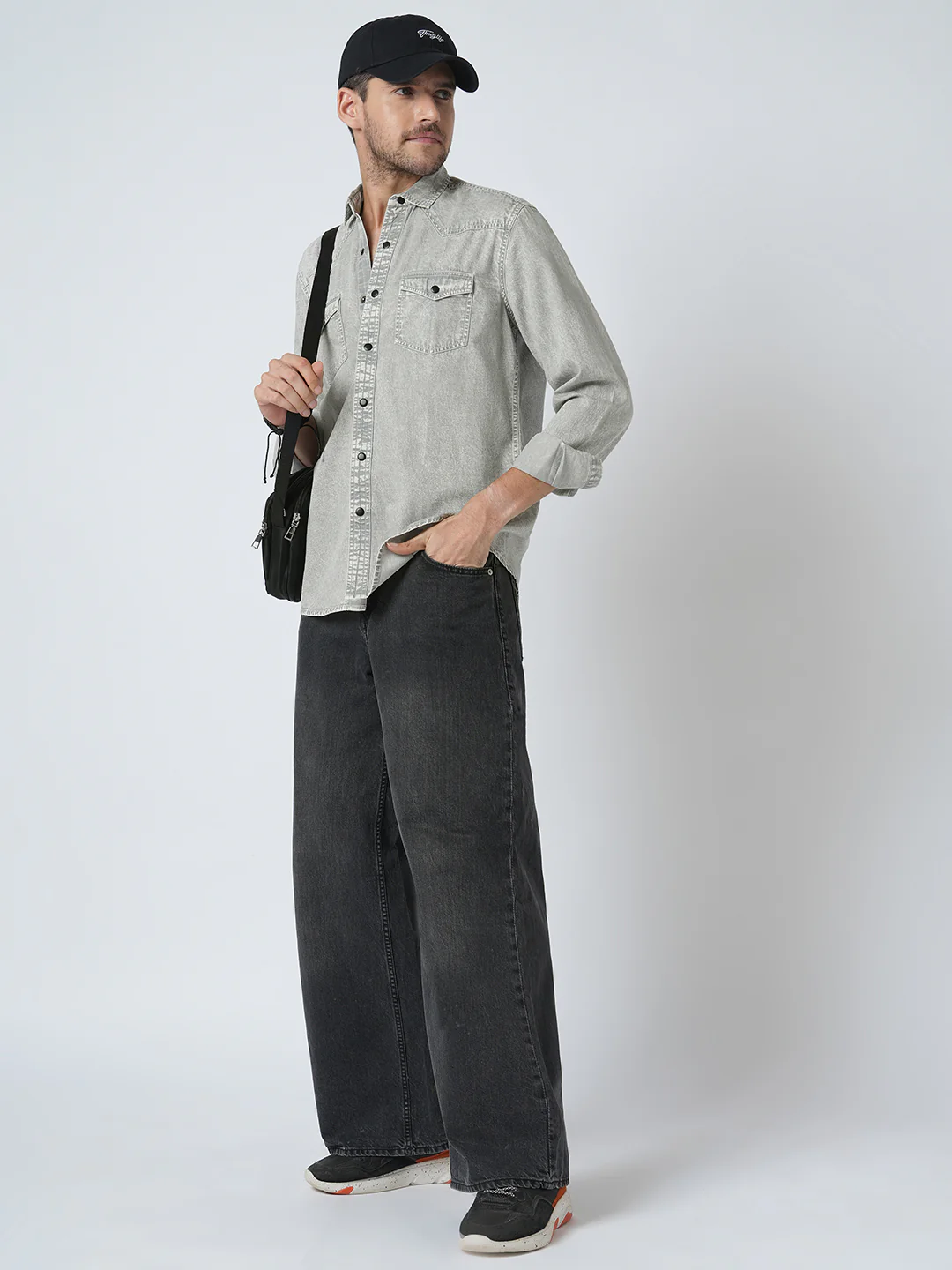 Greystone Acid Wash Double Pocket Shirt - Image 7