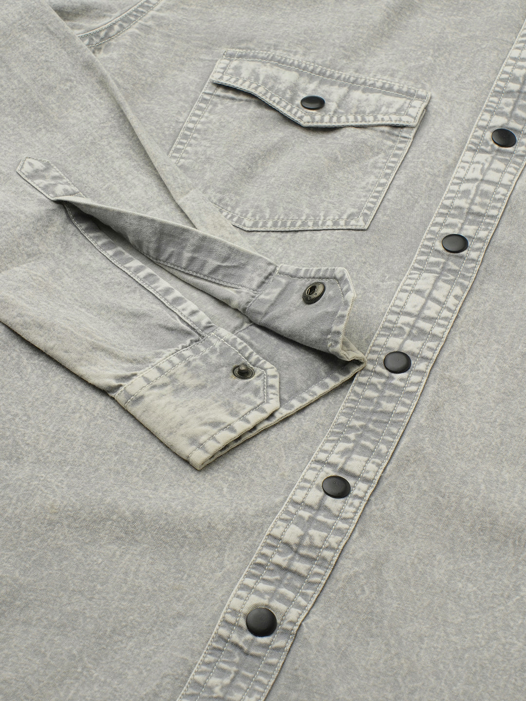 Greystone Acid Wash Double Pocket Shirt - Image 8