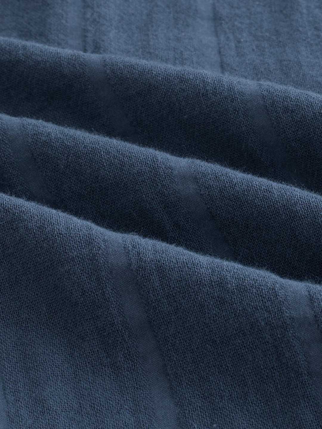 Gunmetal Grey Double Cloth Striped Shirt - Image 3