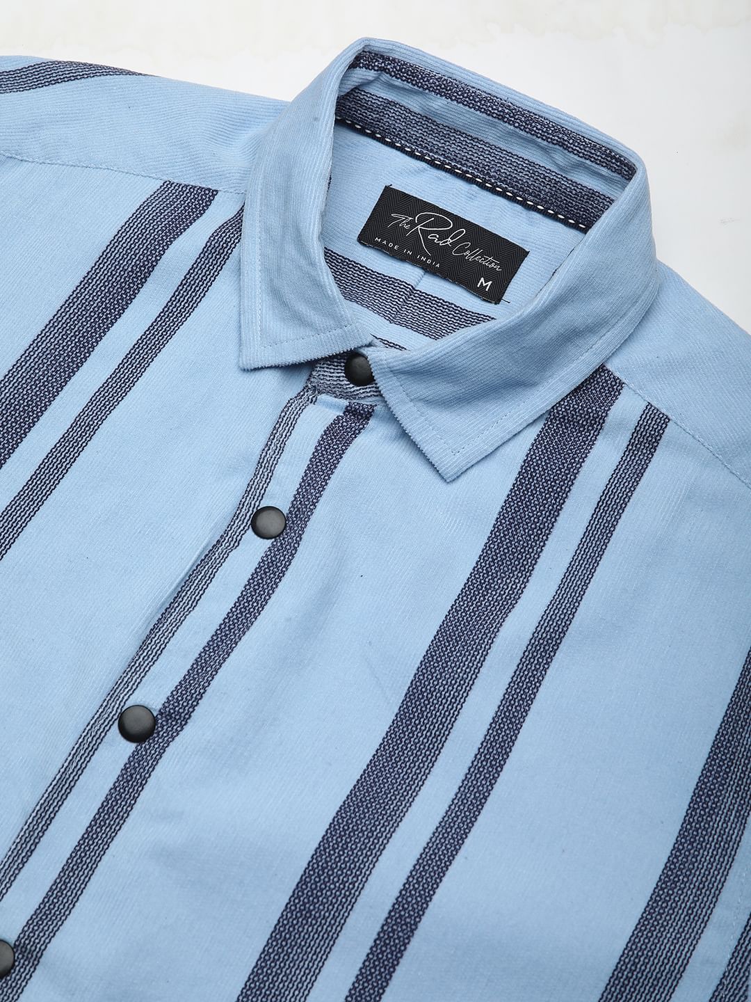 Haute Arctic Blue Striped Corduroy Shirt - Image 3