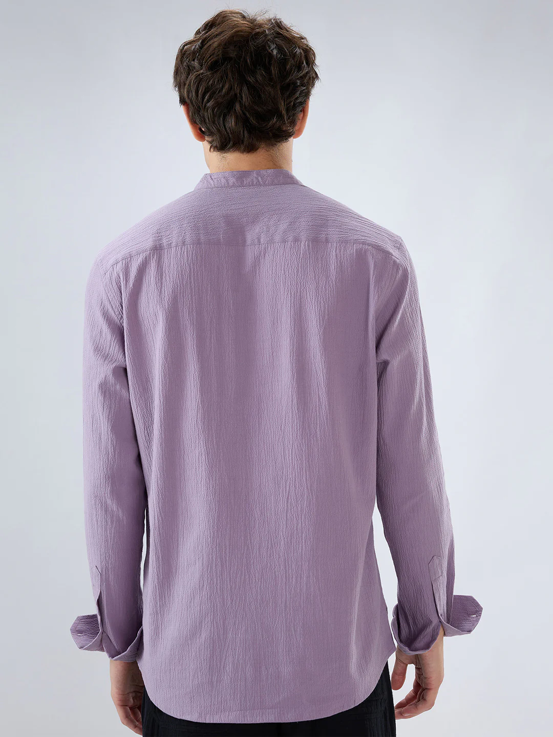 Heather Purple Fine Textured Kurta - Image 7