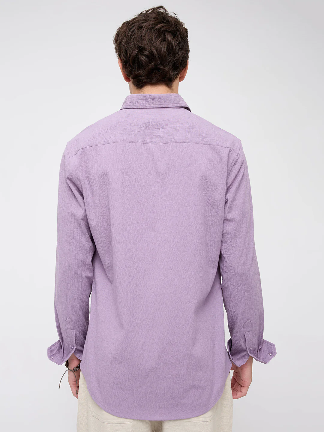 Heather Purple Fine Textured Shirt - Image 7