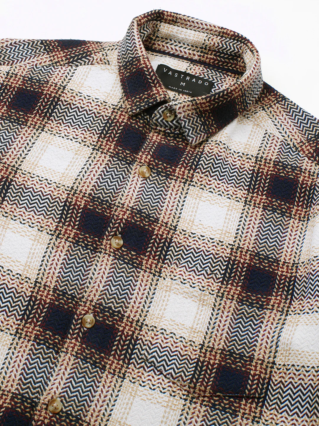 Heritage Chevron Multicolour Tweed Checks Shirt - Image 3