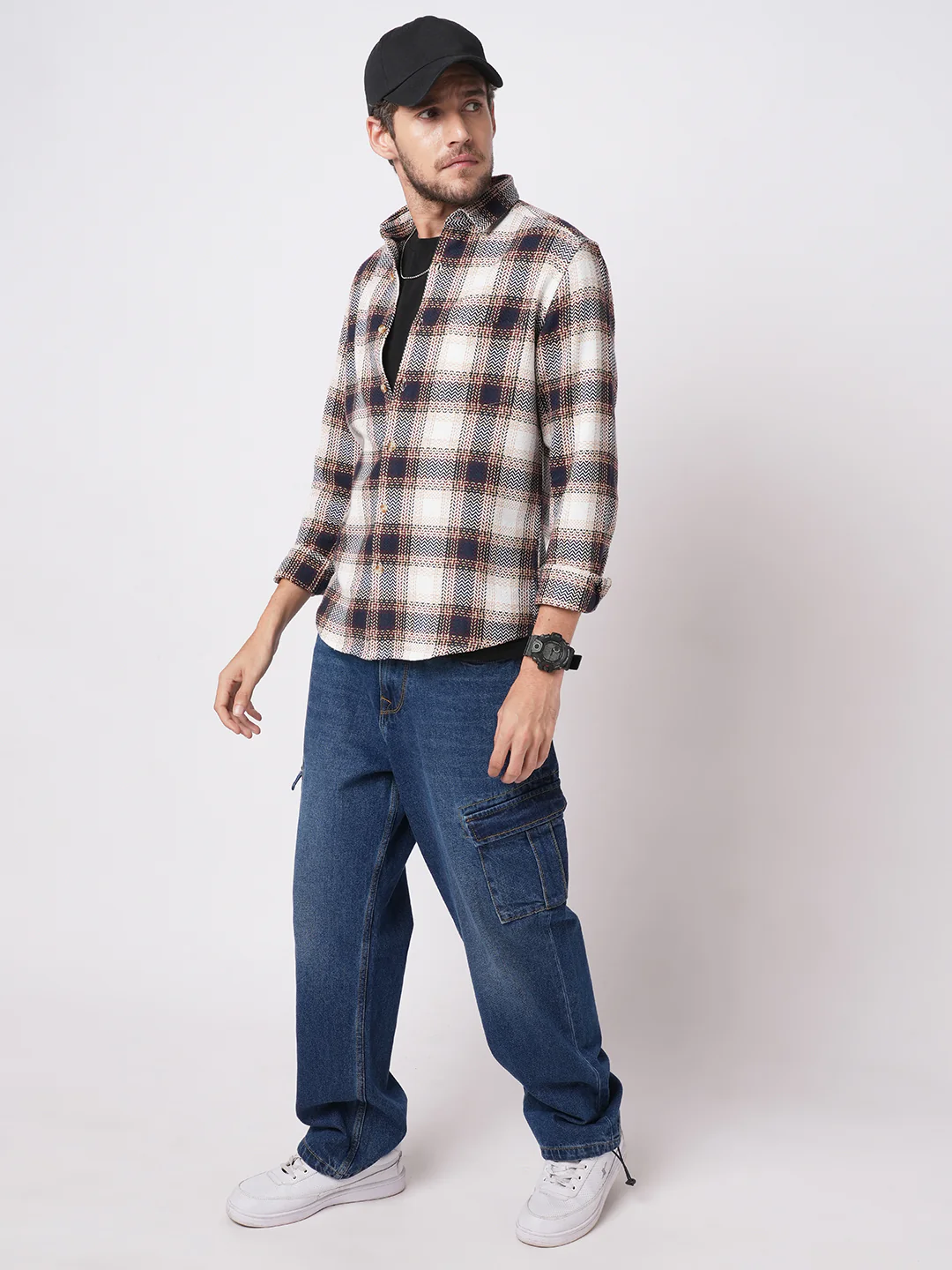 Heritage Chevron Multicolour Tweed Checks Shirt - Image 8