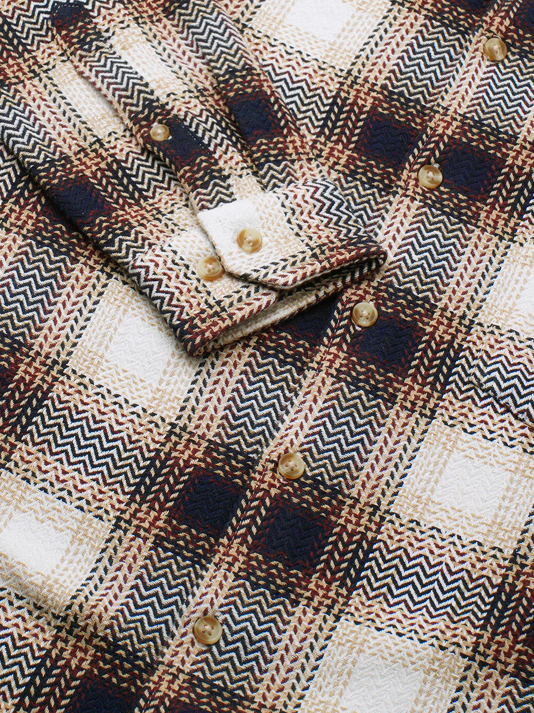 Heritage Chevron Multicolour Tweed Checks Shirt - Image 9
