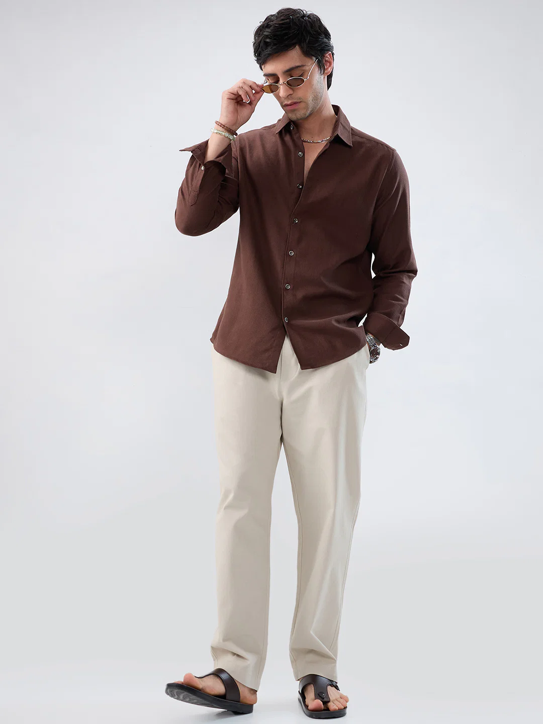 Hickory Brown Subtle Textured Everyday Shirt - Image 8
