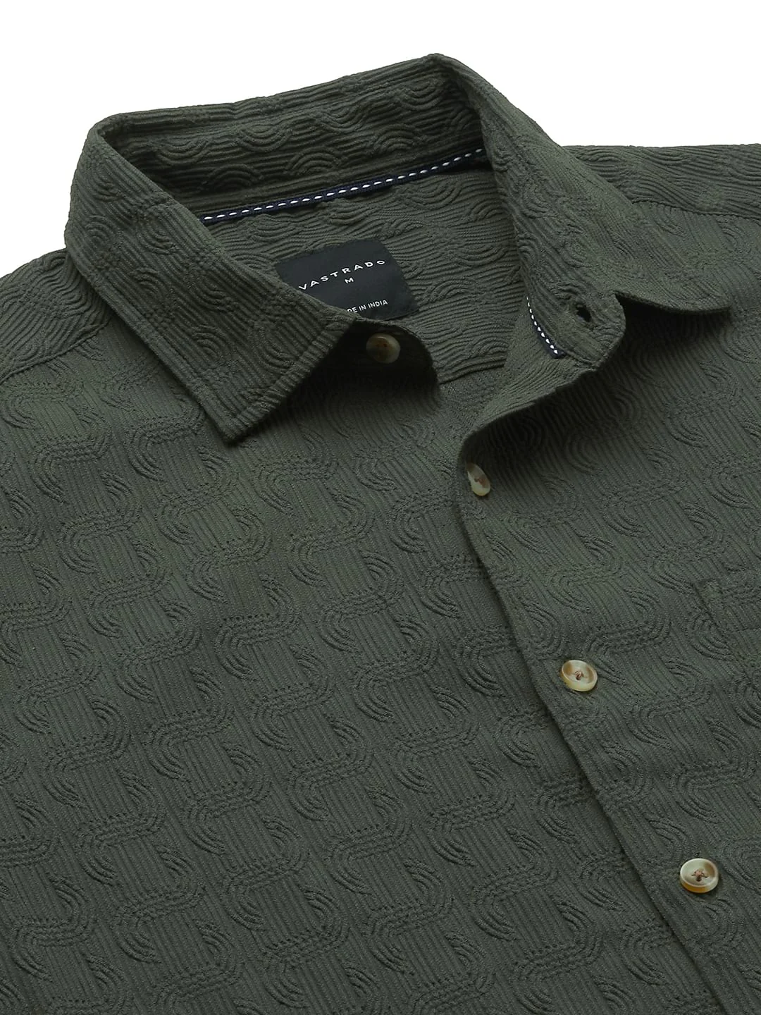 Hunter Green Textured Shirt - Image 3