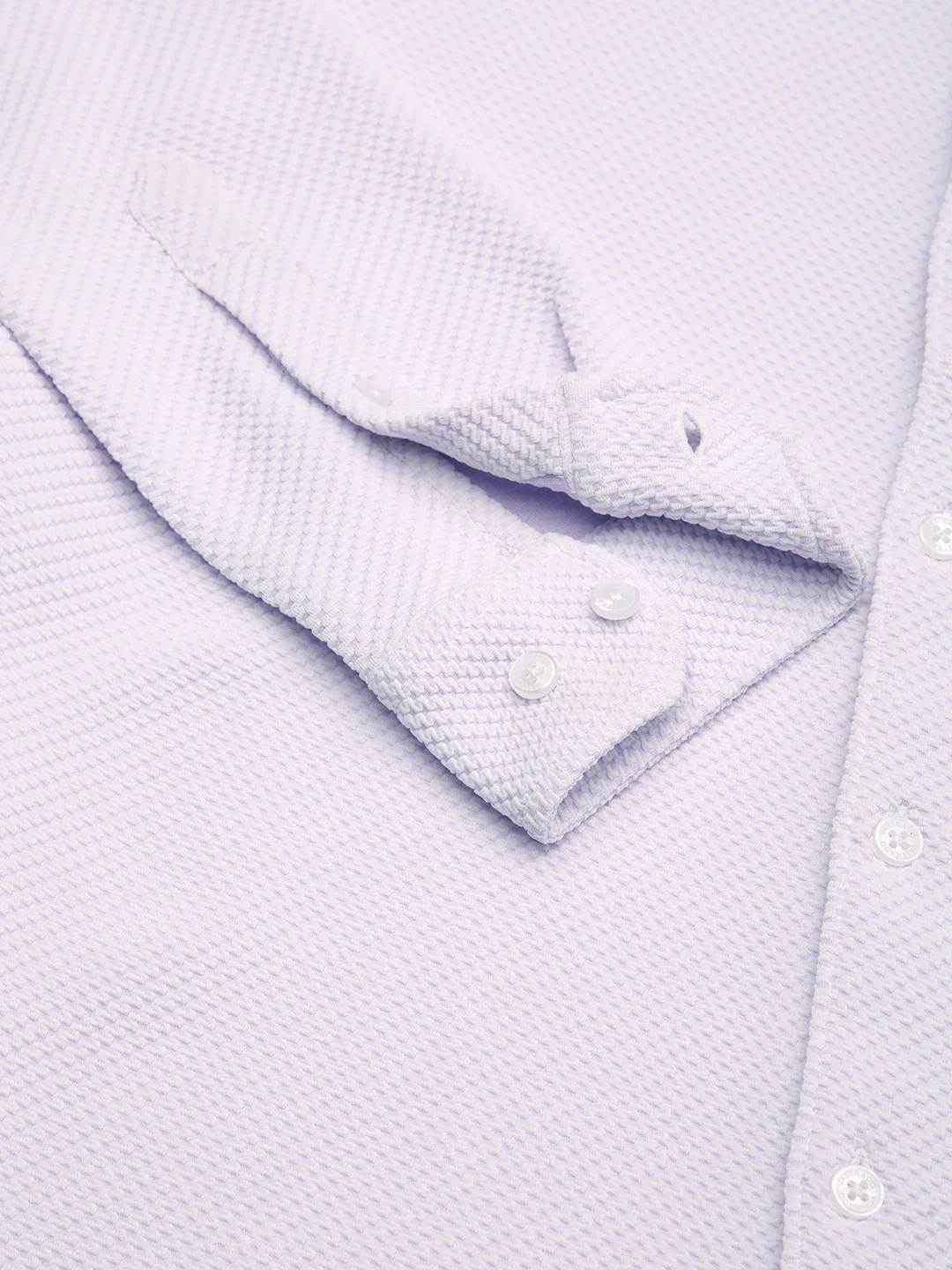 Iced Lavender Micro Weave Textured Shirt - Image 7