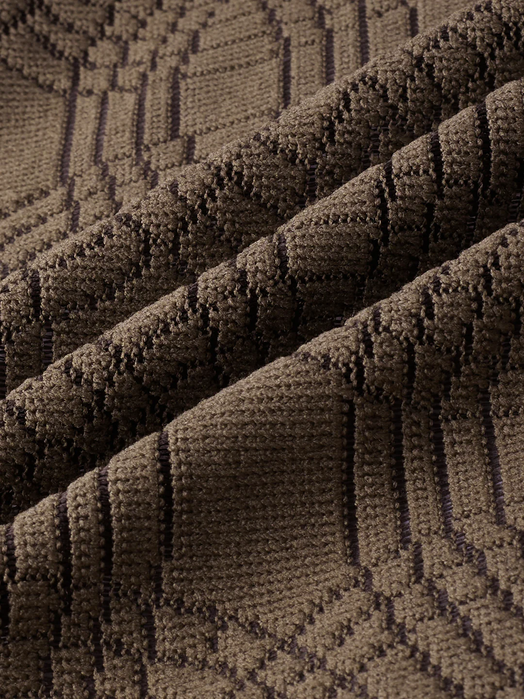 Interweave Mocha Brown Crochet Shirt - Image 8