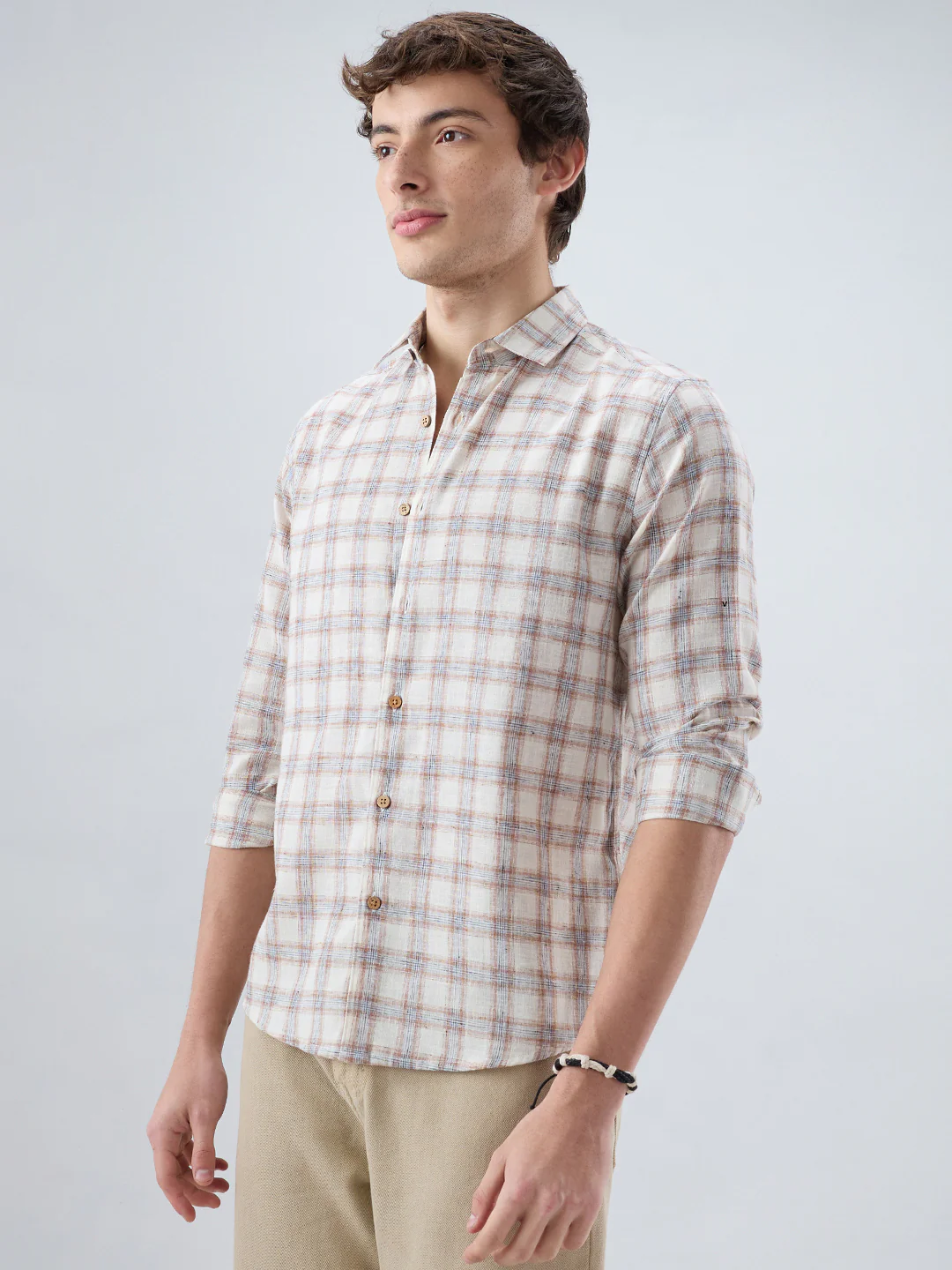 Intricate Brown Box Checks Shirt - Image 6