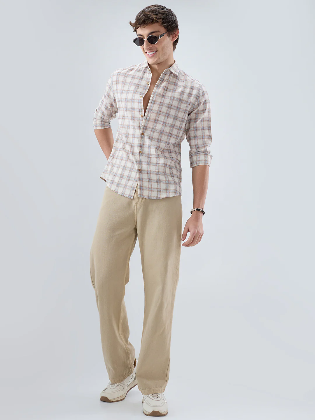 Intricate Brown Box Checks Shirt - Image 8