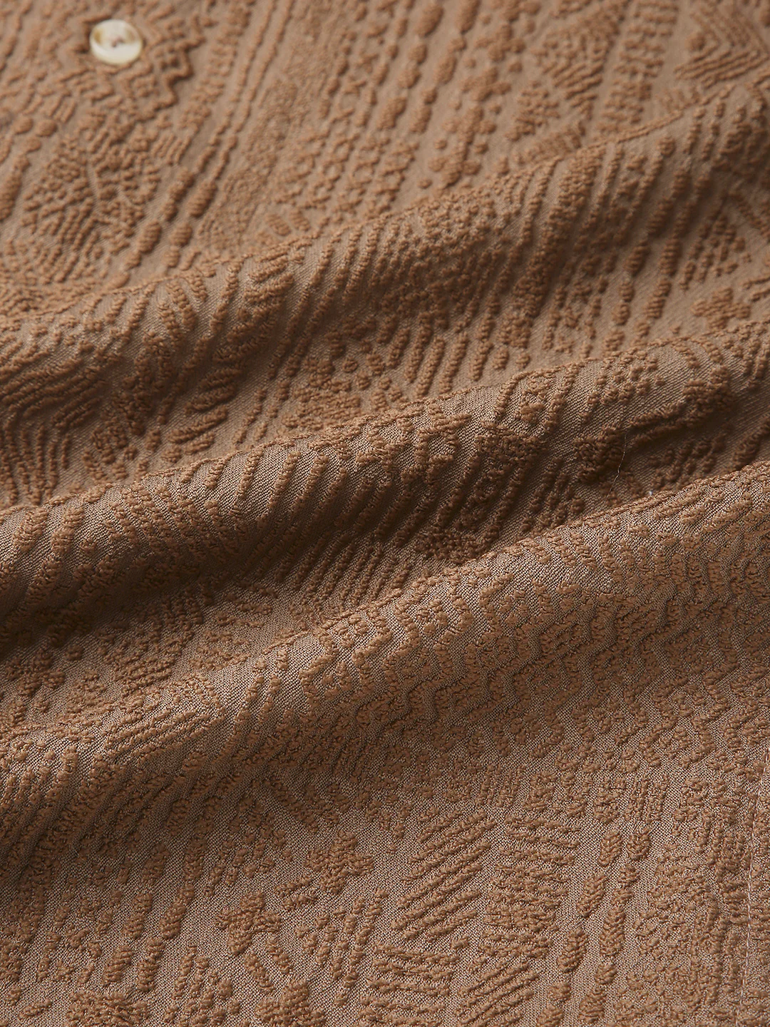 Intricate Rustic Charm Jacquard Shirt - Image 9