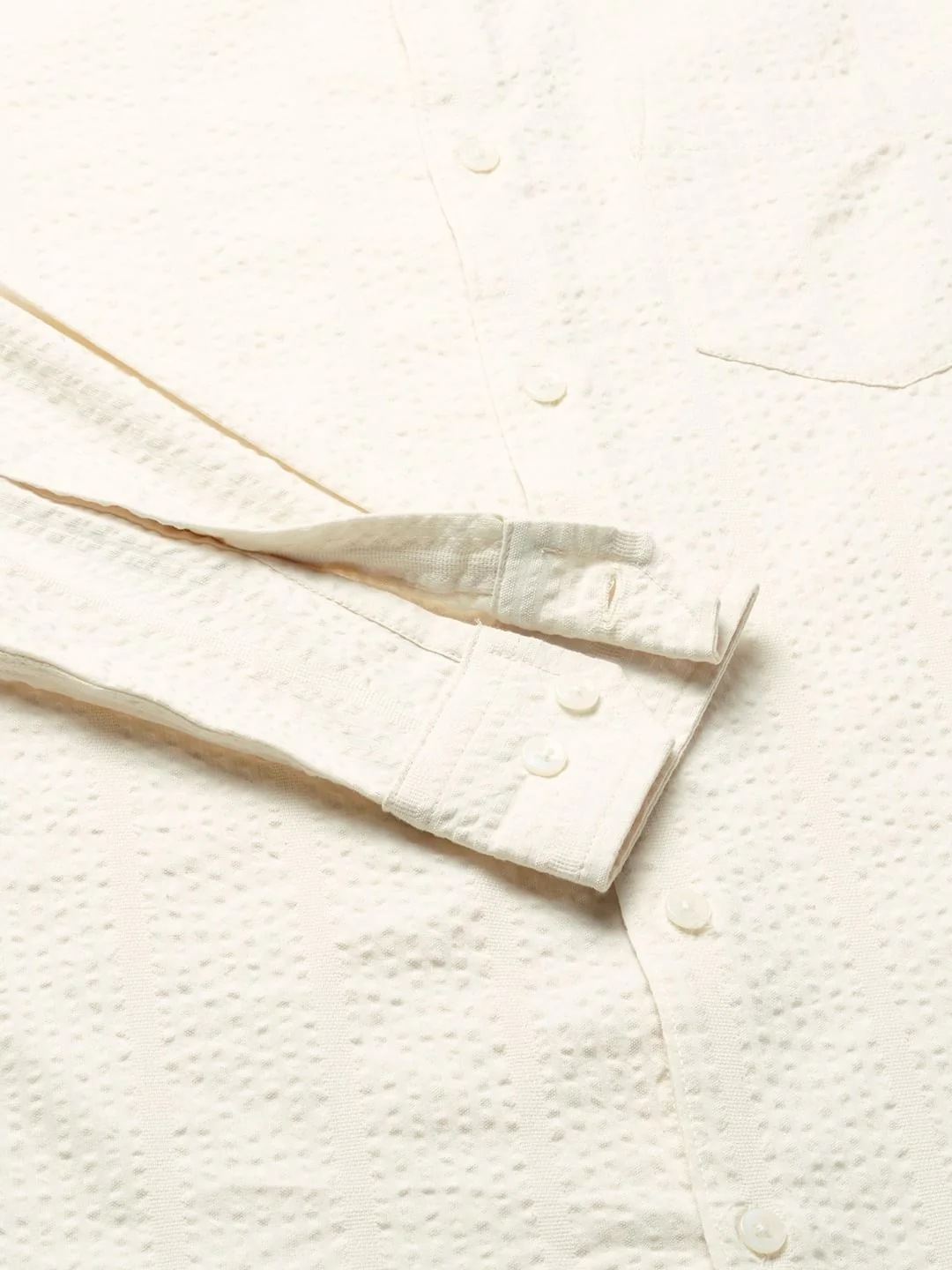 Ivory Seersucker Shirt - Image 8