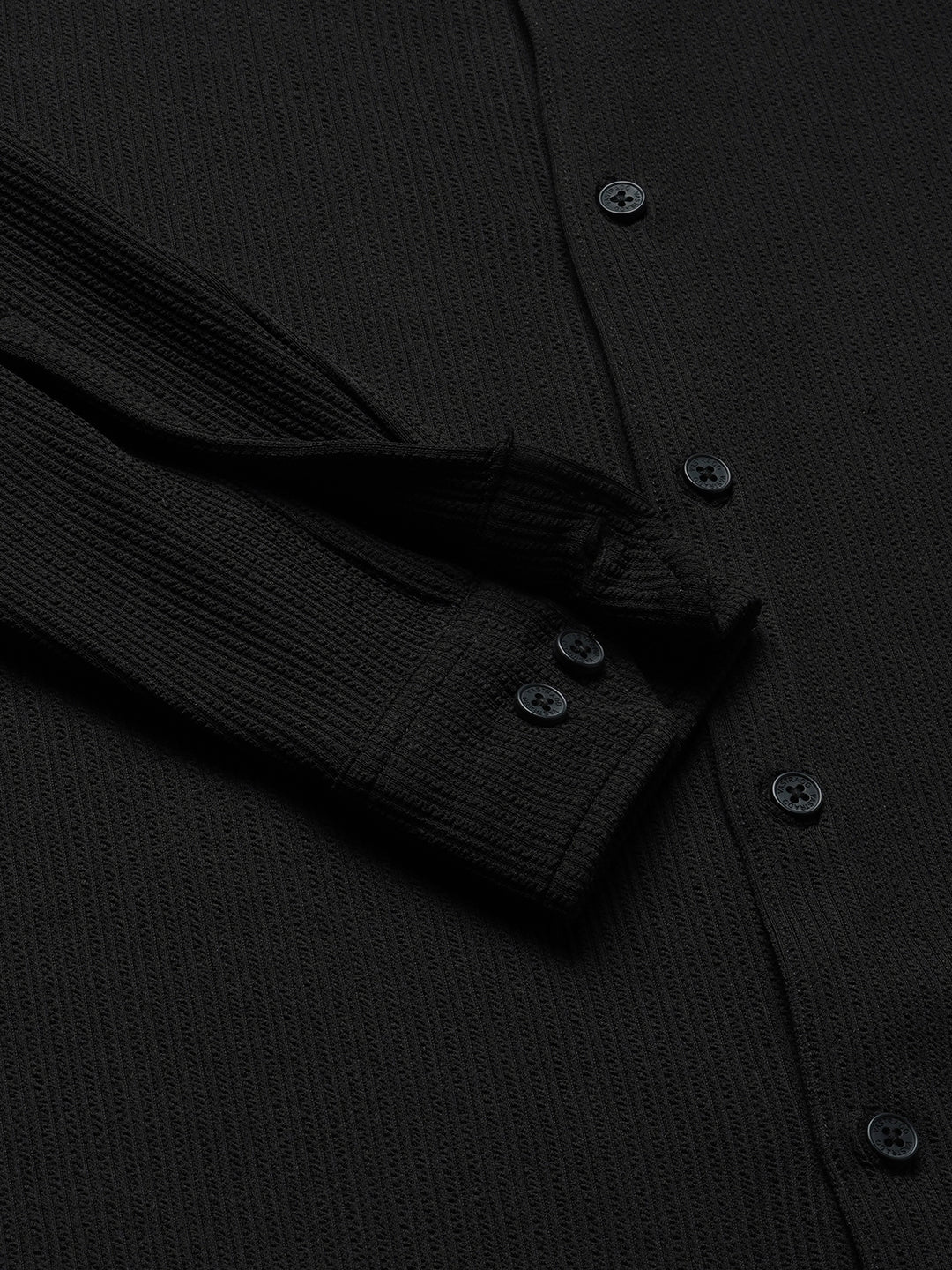 Jade Black Textured Shirt - Image 8