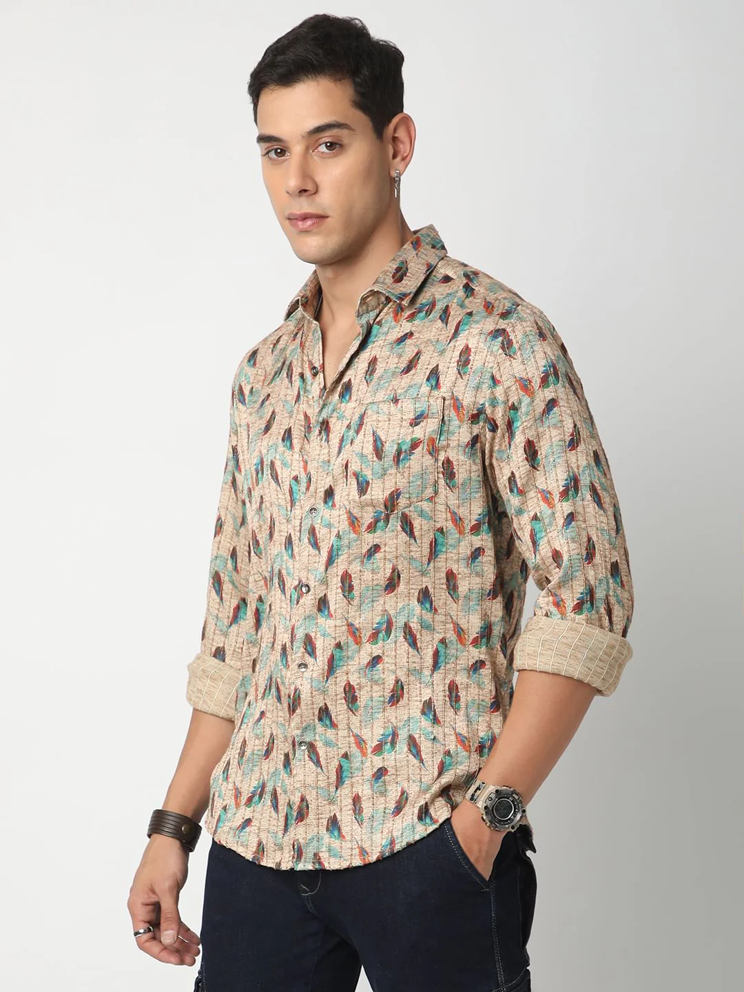 Jamboree Feathery Striped Shirt - Image 5