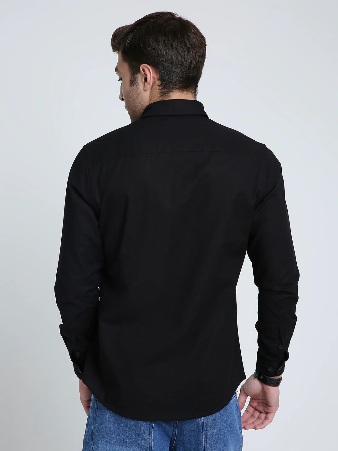 Jet Black Essentials Slub Shirt - Image 5