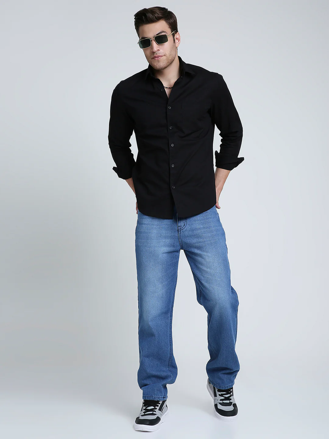 Jet Black Essentials Slub Shirt - Image 6