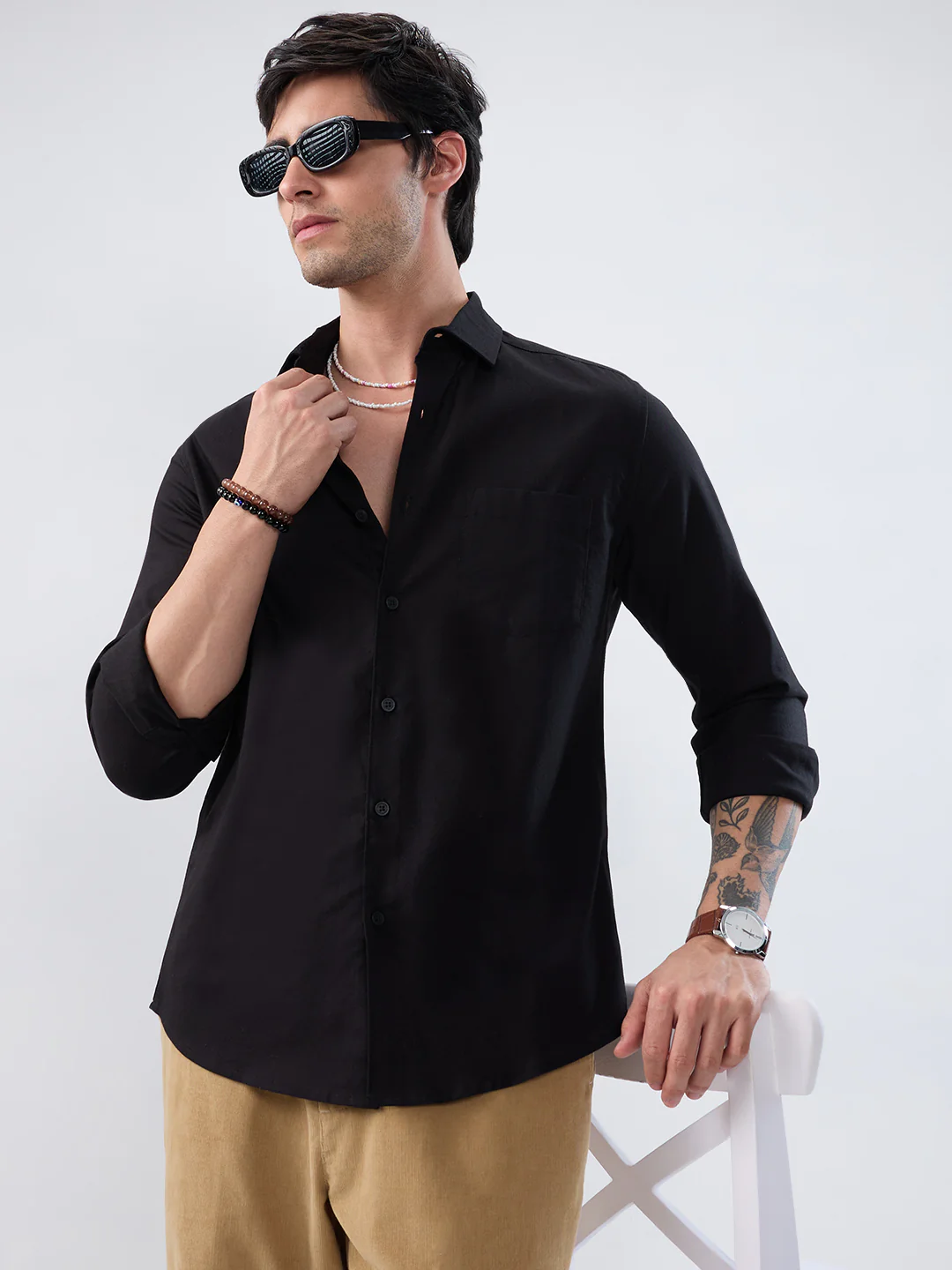 Jet Black Oxford Luxe Shirt - Image 2