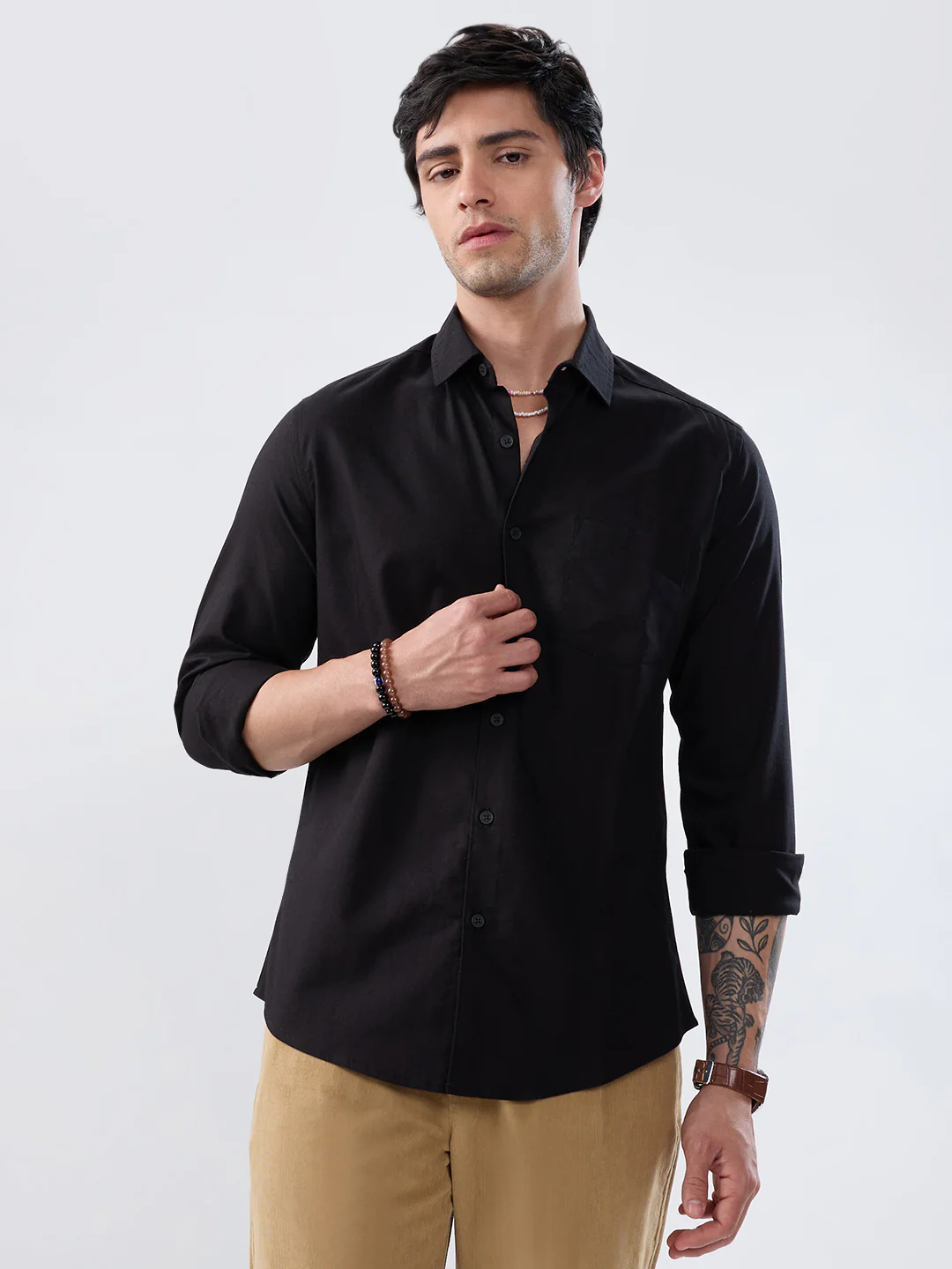 Jet Black Oxford Luxe Shirt - Image 4