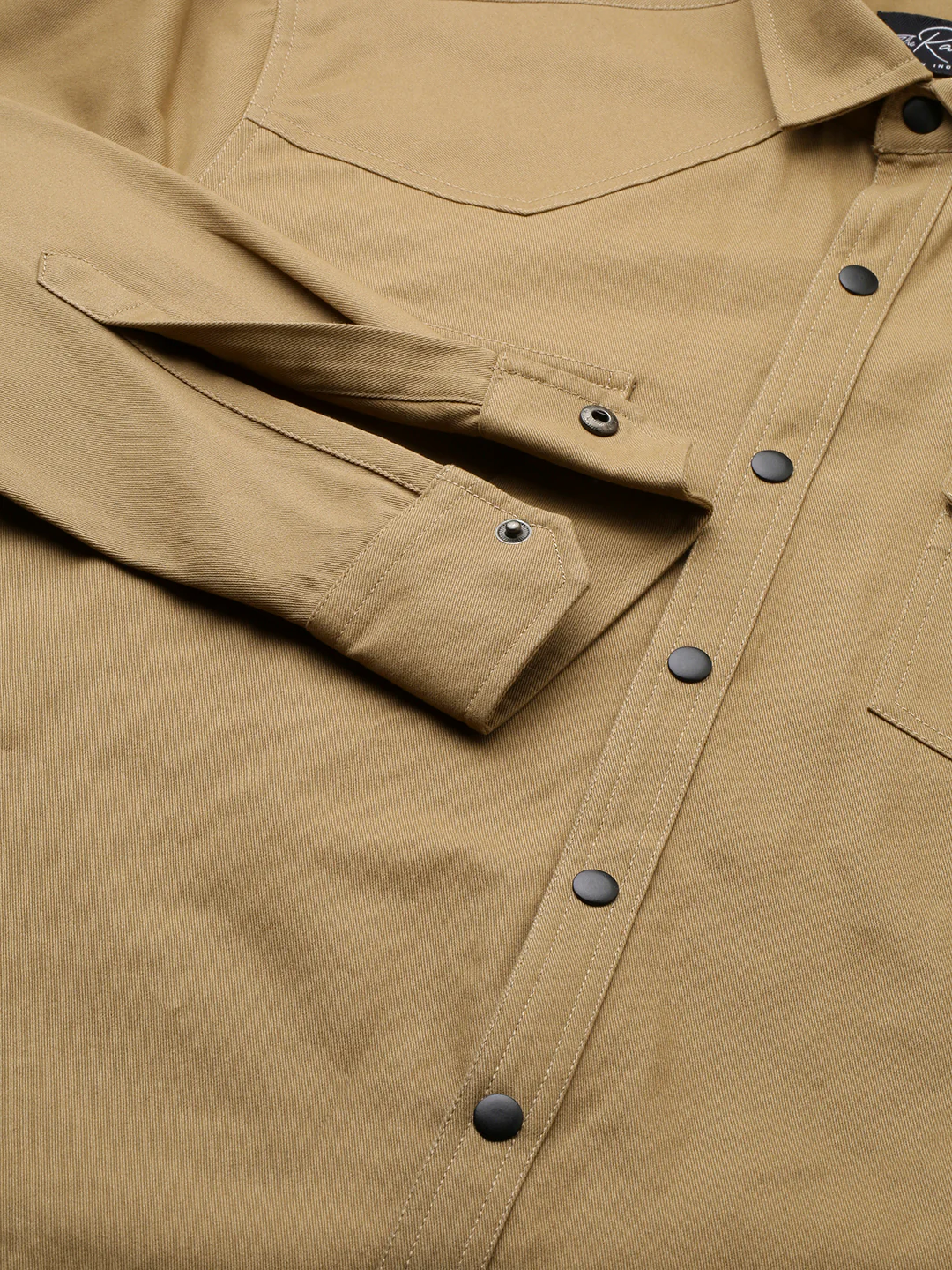 Khaki Double Flap Pocket Overshirt - Image 3