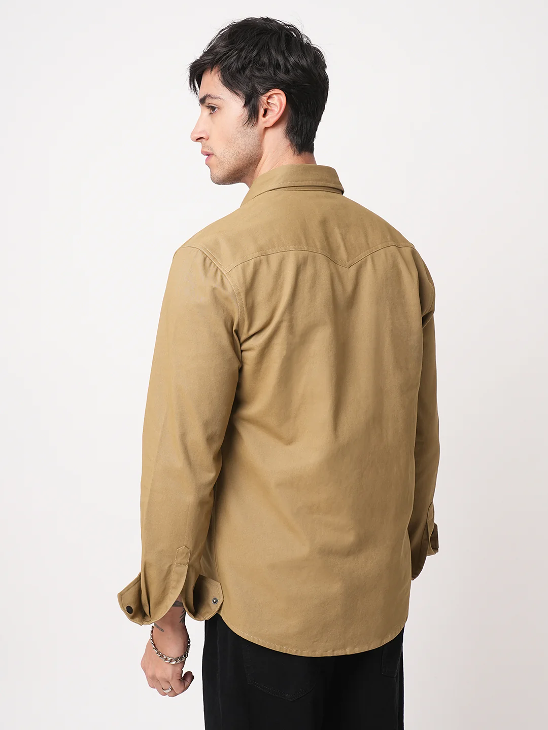Khaki Double Flap Pocket Overshirt - Image 6