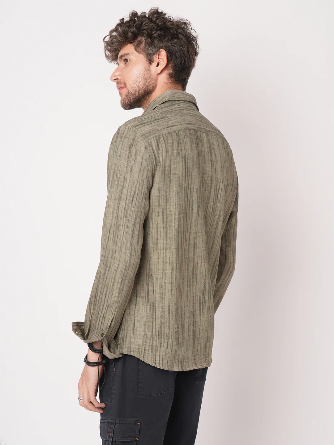 Khaki Sandstone Printed Shirt - Image 6