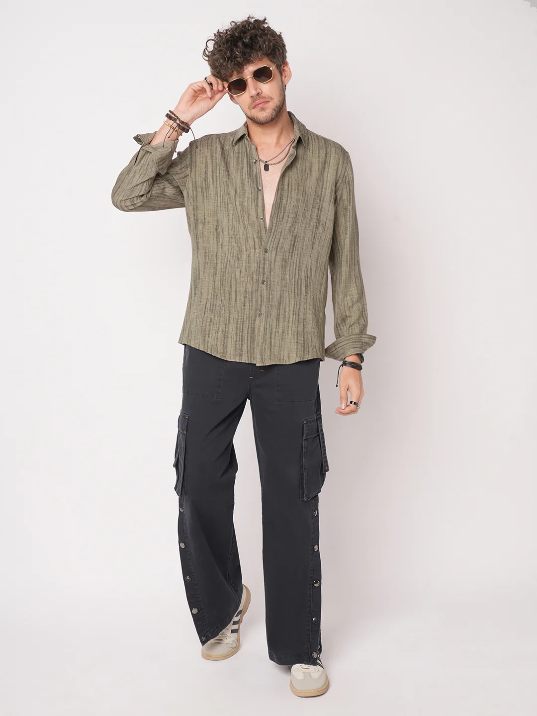 Khaki Sandstone Printed Shirt - Image 7