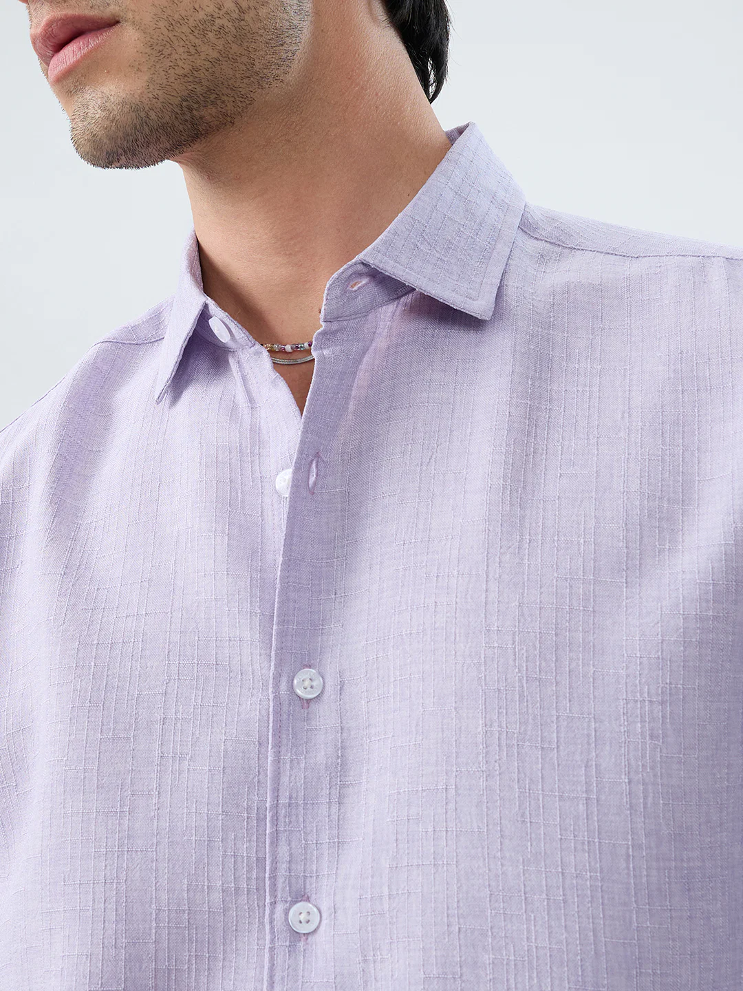 Lavender Mist Everyday Textured Shirt - Image 3
