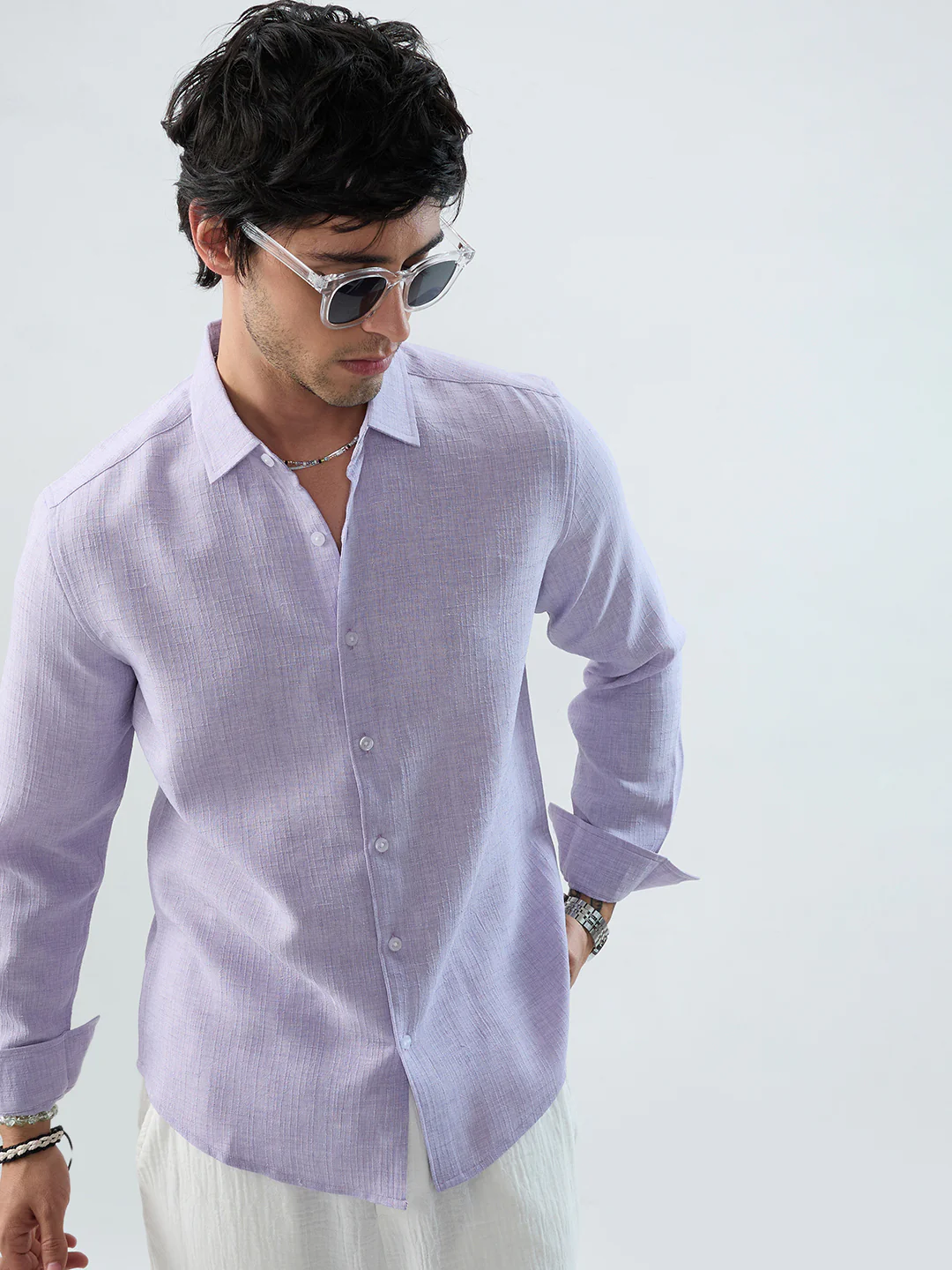 Lavender Mist Everyday Textured Shirt - Image 4