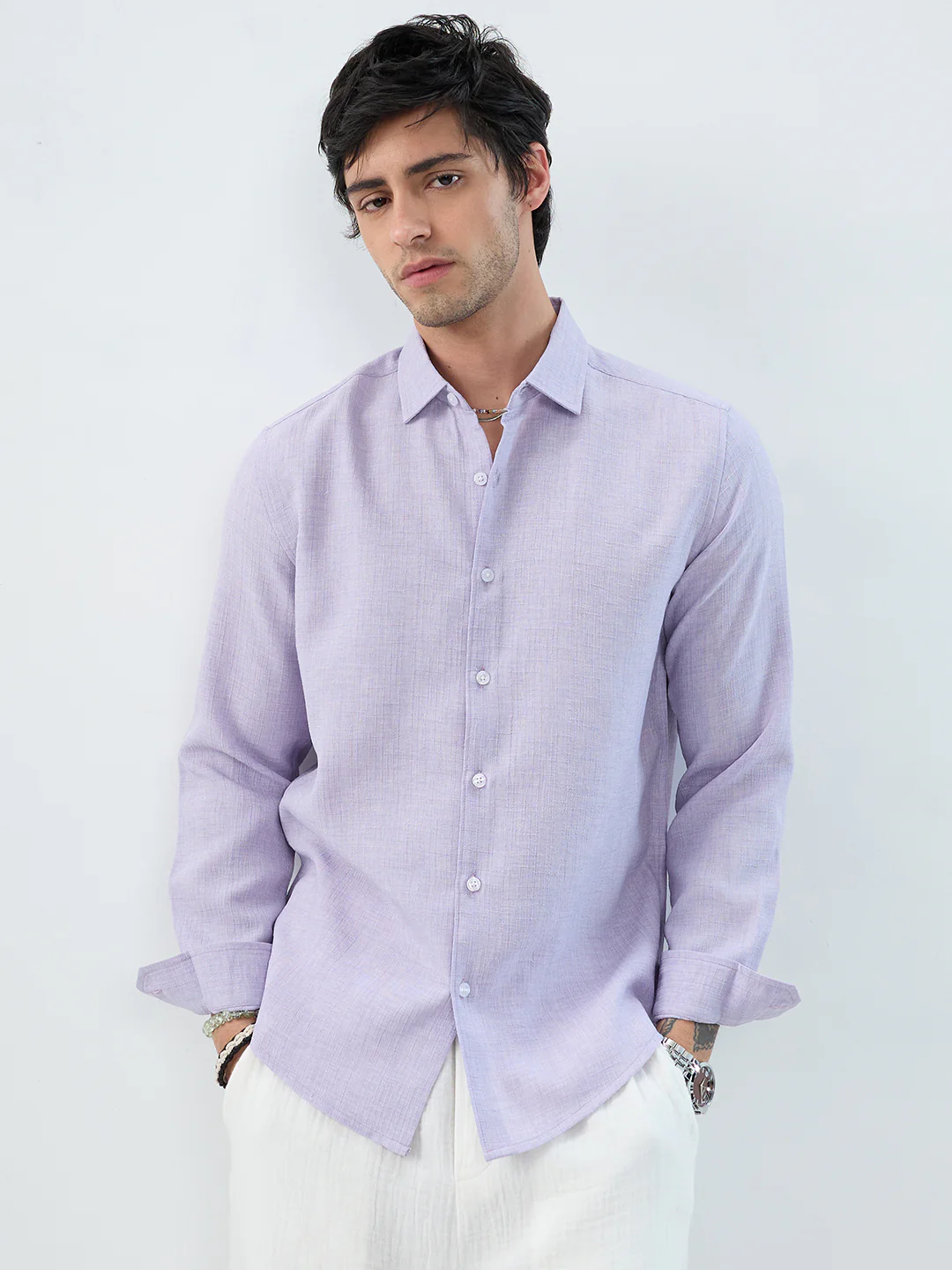Lavender Mist Everyday Textured Shirt - Image 5