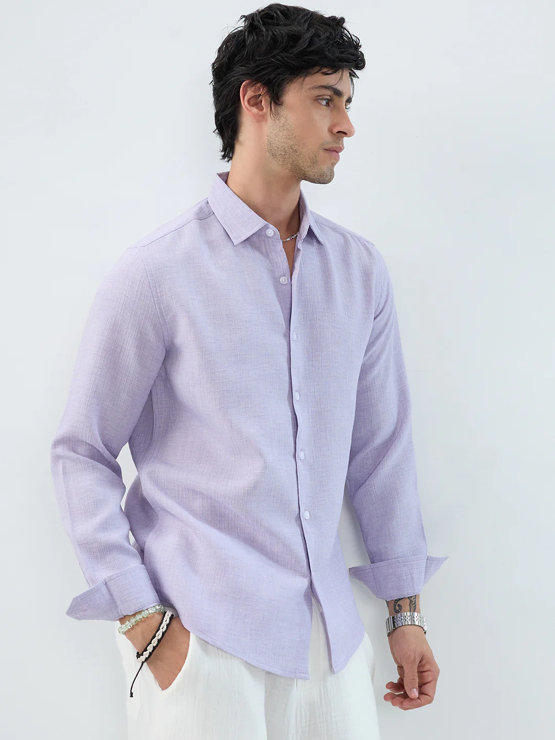 Lavender Mist Everyday Textured Shirt - Image 6