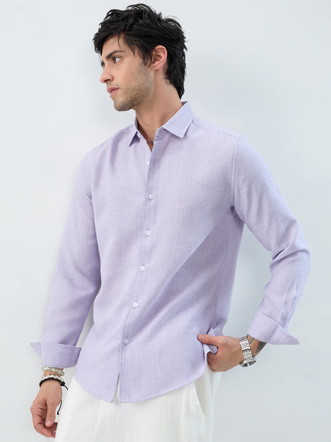 Lavender Mist Everyday Textured Shirt - Image 7