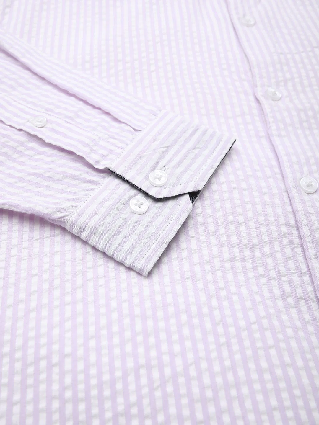 Lavender Striped Seersucker Shirt - Image 3