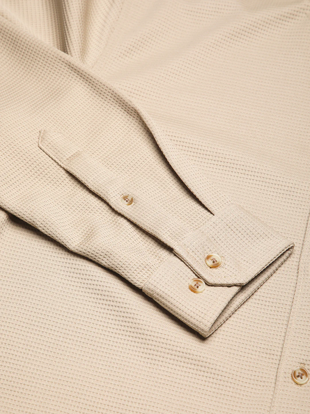 Light French Beige Waffle Shirt - Image 8