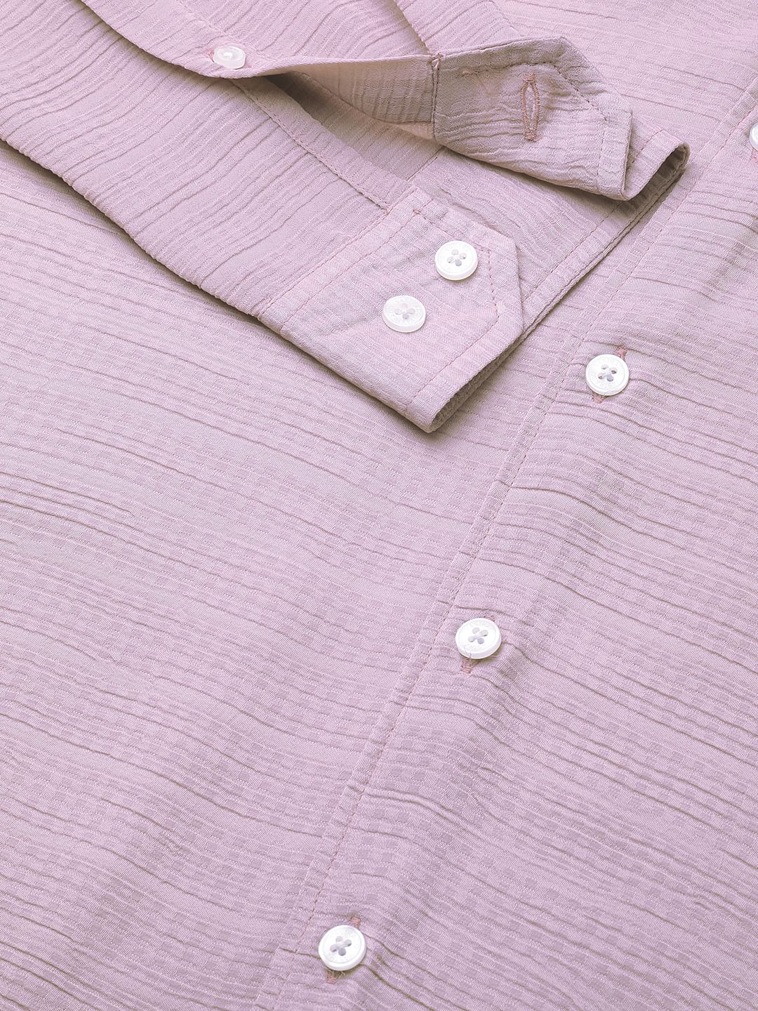 Lilac Textured Chiffon Shirt - Image 10