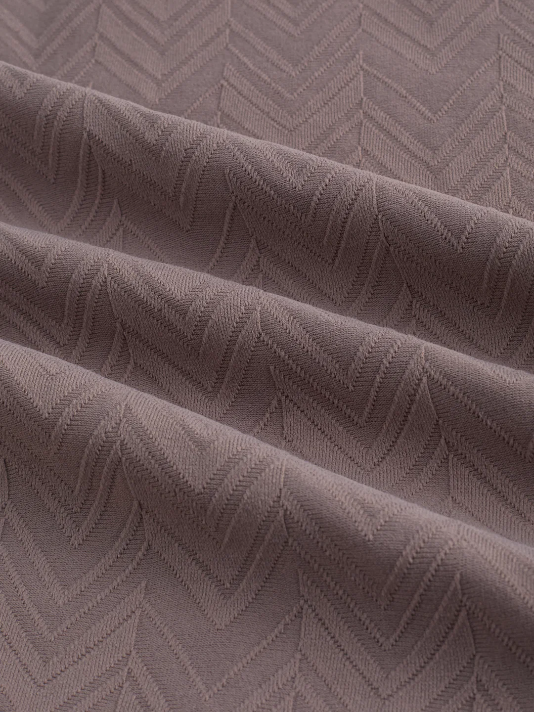 Liver Brown Chevron Contrast Polo Neck T-shirt - Image 3
