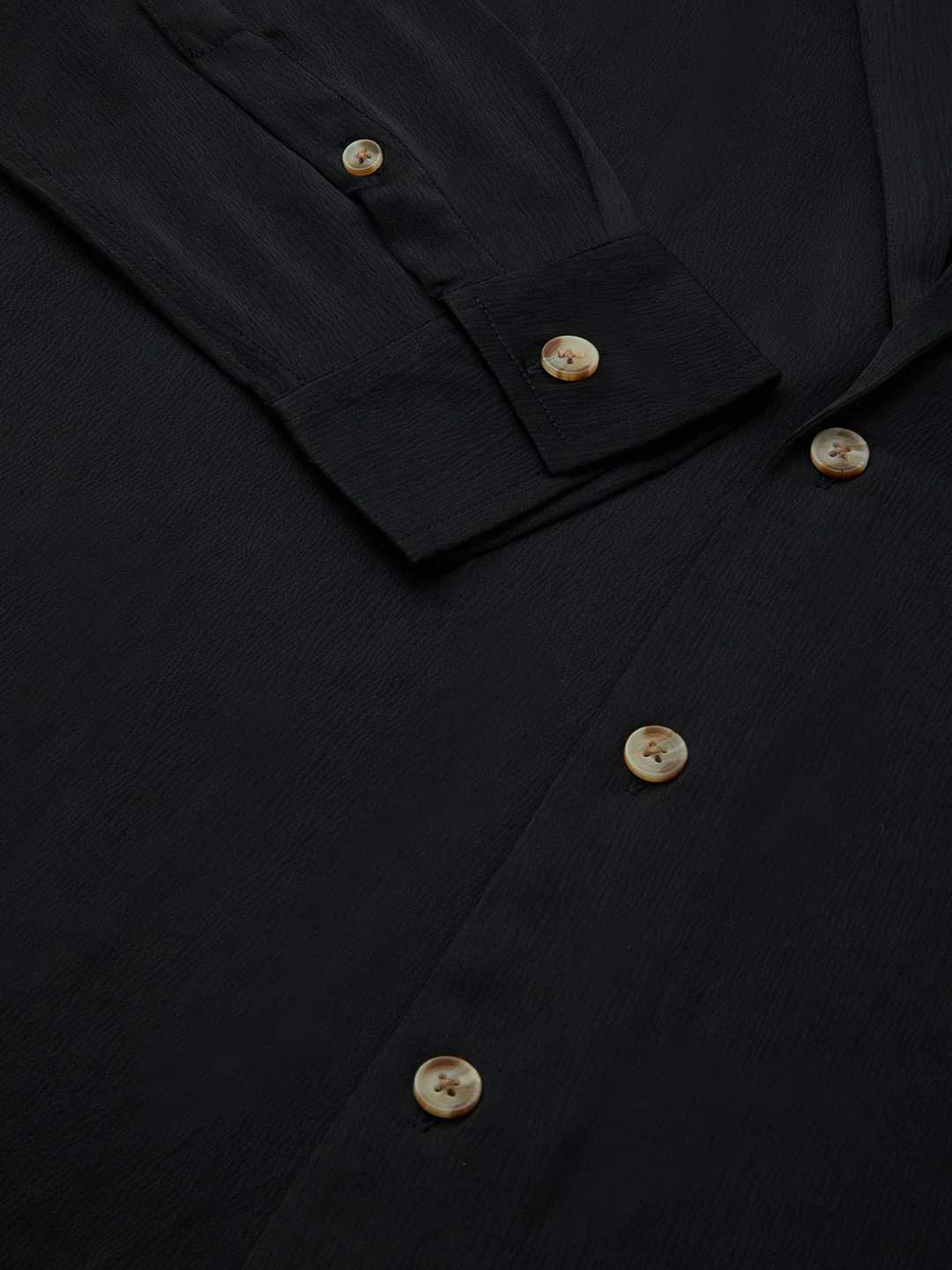 Low key Luxe Black Lapel Collar Oversized Shirt - Image 8