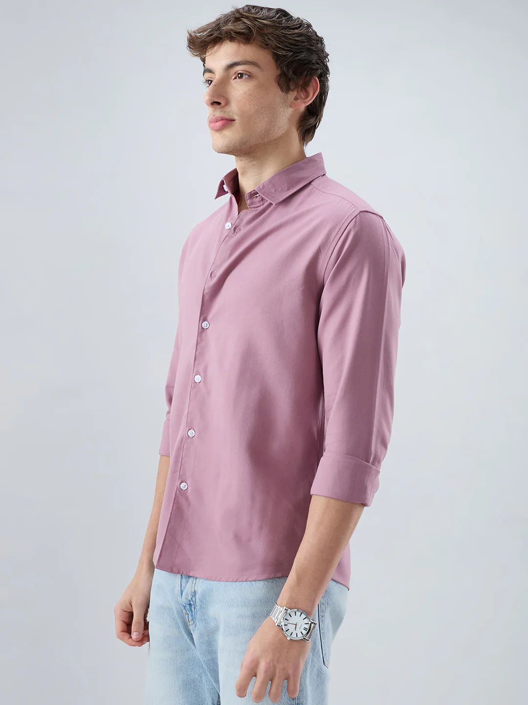 Luxe Dusty Mauve Oxford Shirt - Image 6