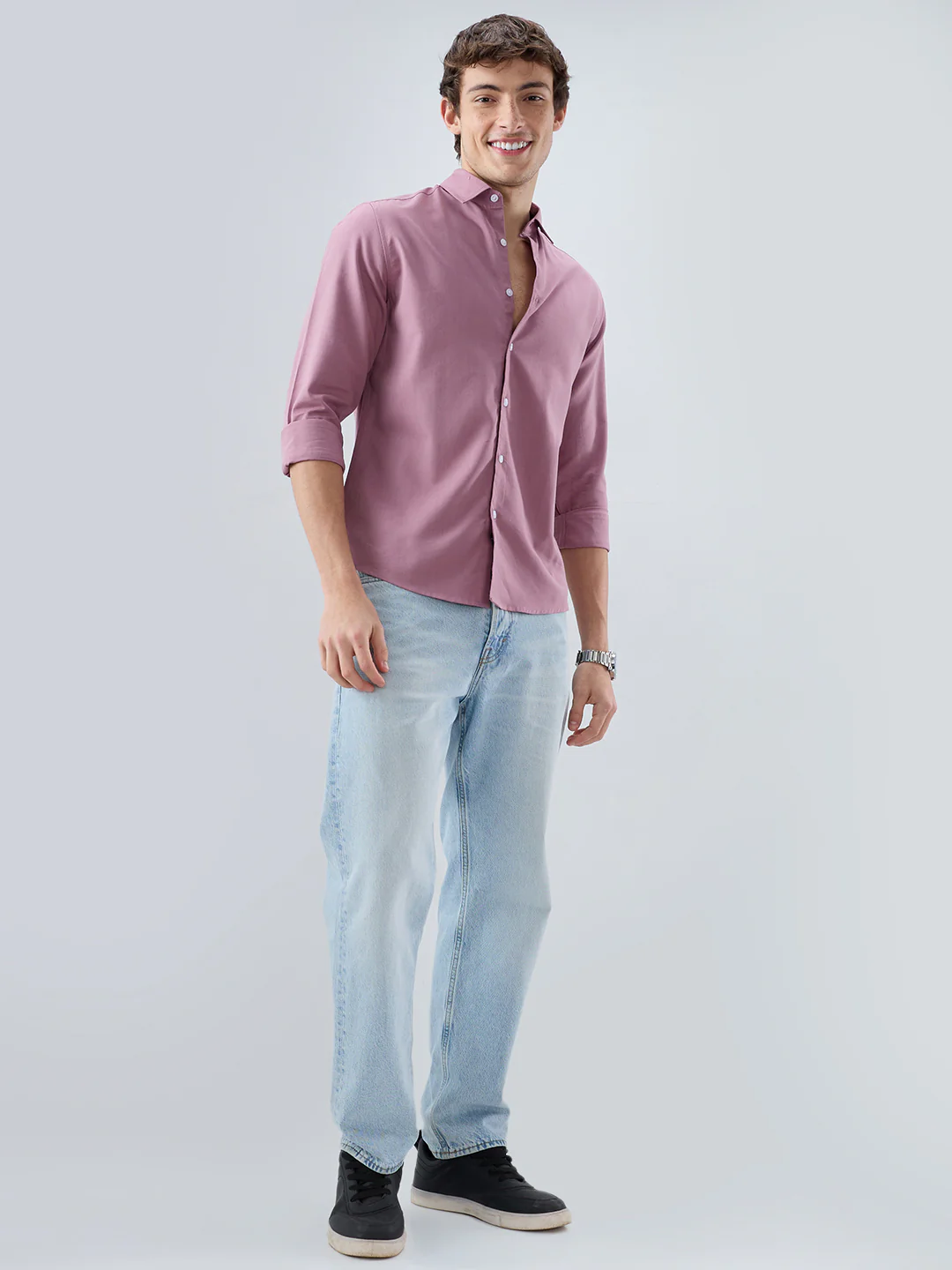 Luxe Dusty Mauve Oxford Shirt - Image 8