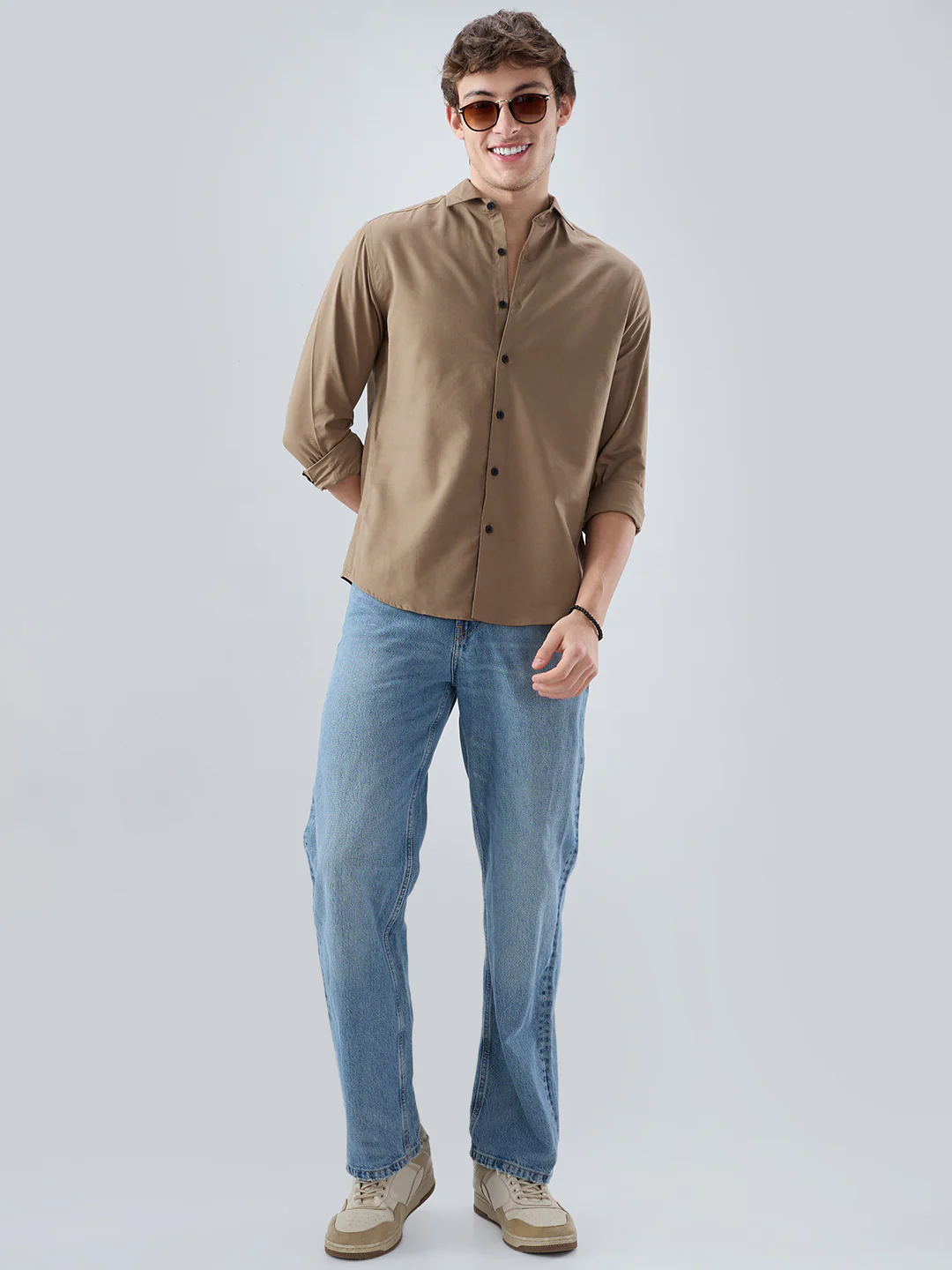 Luxe Olive Brown Oxford Shirt - Image 8