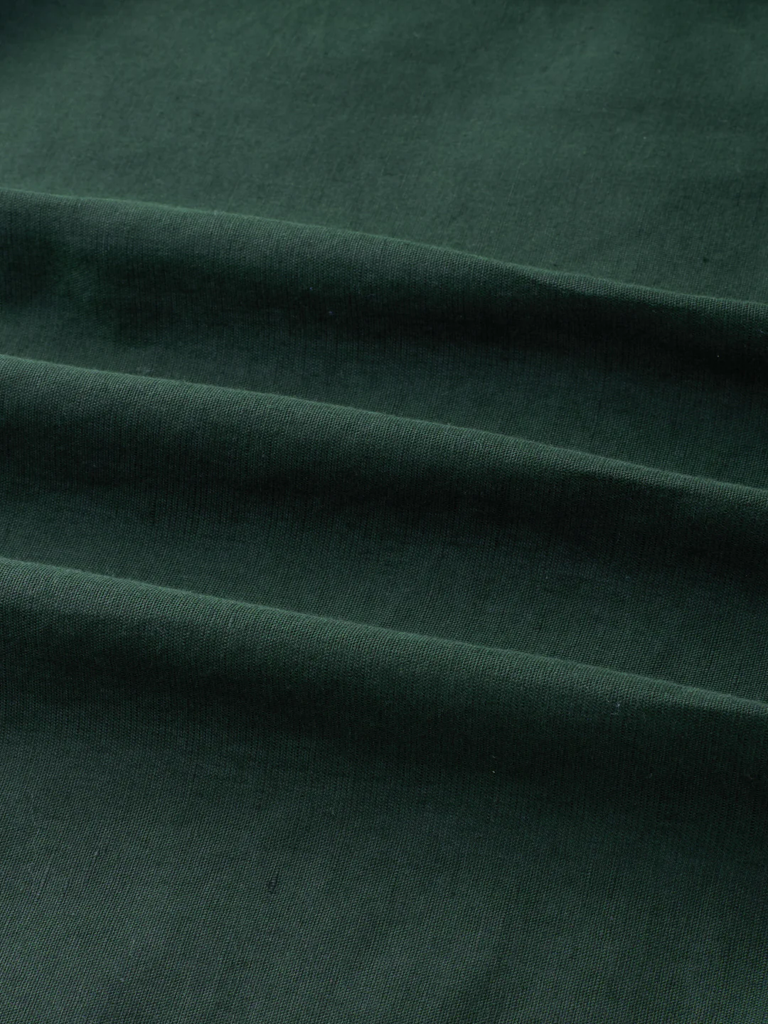 Luxe Sacramento Green Contrast Stitch Linen Blend Boxy Fit Crop Shirt - Image 3